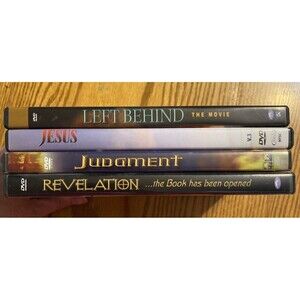 Lot Of 4 Religious DVDs Left Behind the Movie, Jesus, Judgement, Revelation